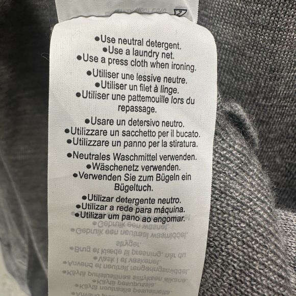 Muji Cardigan Womens Extra Large Grey 100% Wool Washable Japan Minimalist Casual - Picture 11 of 13